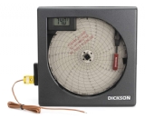 KT6P5:6''圓盤式溫度圖表記錄器:數位顯示,熱電偶,警報器
